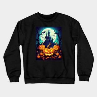 Goosebumps Halloween Pumpkins Garden Castle Crewneck Sweatshirt